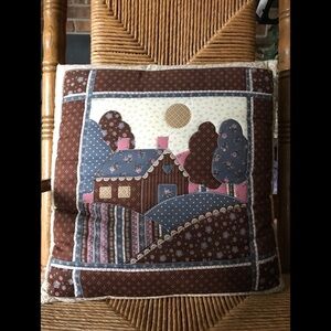 Rare Vintage 1970’s Handmade Quilted Pillow